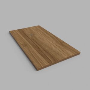 Plato de ducha resina textura pizarra acabado efecto Madera Cerezo - antideslizante STONE 3D moderno