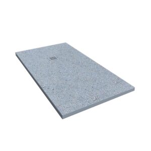 Plato de ducha resina textura pizarra acabado efecto Terrazo GRAVIN - antideslizante STONE 3D moderno