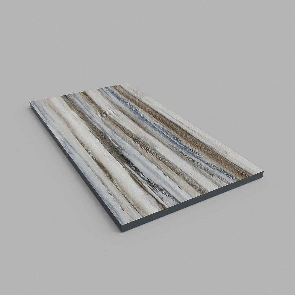 Plato de ducha resina textura pizarra acabado efecto Madera Vintage Blue - antideslizante STONE 3D moderno - Imagen 3