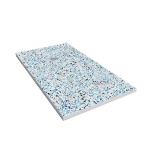 Plato de ducha resina textura pizarra acabado efecto Terrazo ZARZI - antideslizante STONE 3D moderno