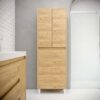 Columna de baño 4 puertas con patas 195 cm x 50 cm x 25 cm acabado ROBLE CLARO