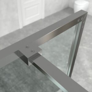 Fijo de
  ducha a medida mampara LINE S con perfilería enmarcada 3 cuerpos - Vidrio 4
  MM con tratamiento anti-cal incluido- Brazo sujeción acero inox.