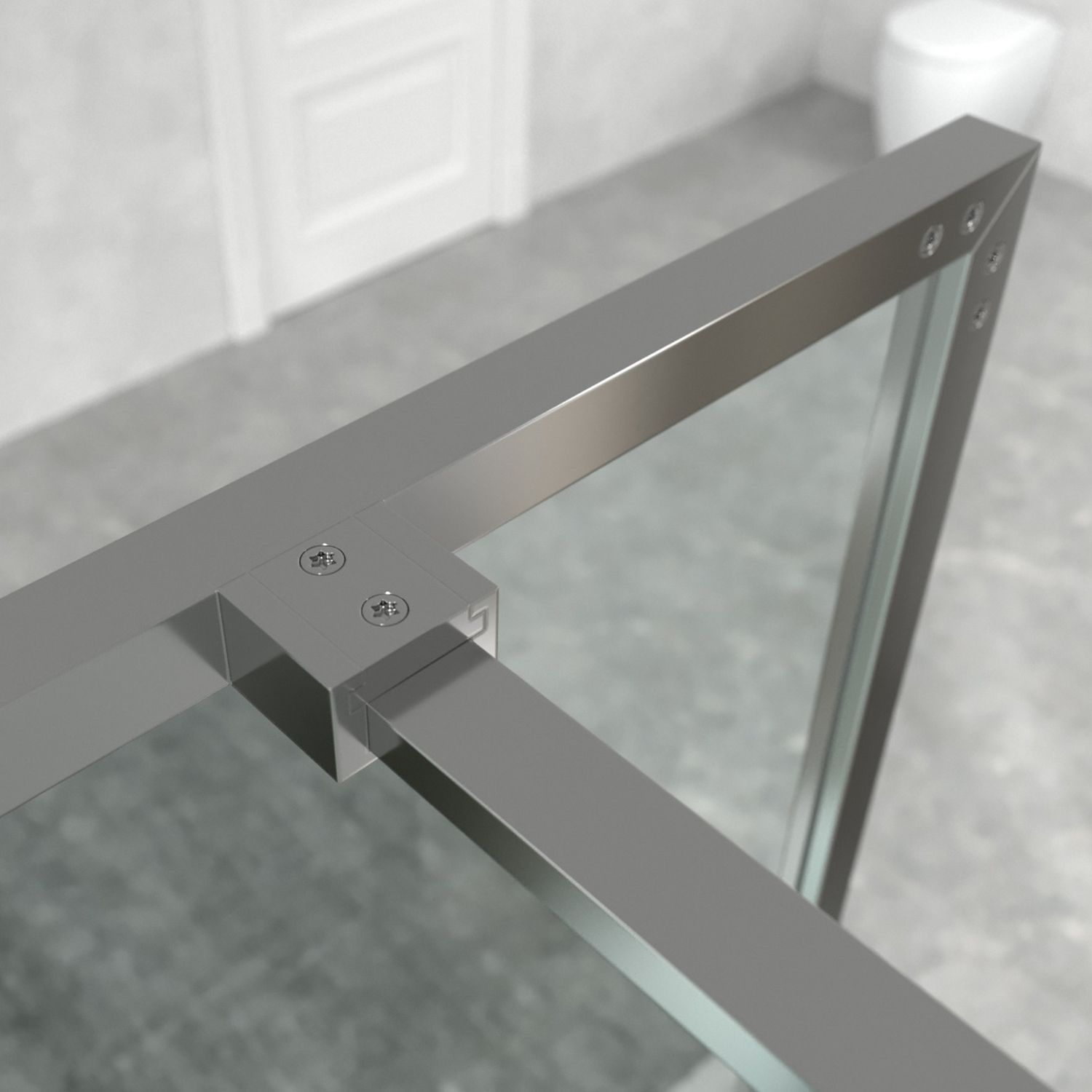 Fijo de
ducha a techo LINE XL con perfileria enmarcada 3 cuerpos - Vidrio 4 MM con
tratamiento anti-cal incluido- Brazo sujeción acero inox - Imagen 4
