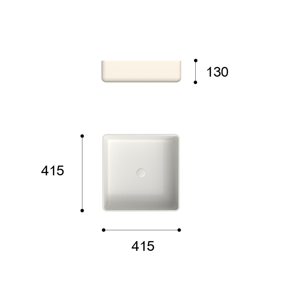 Lavabo sobre encimera SATET Solid Surface Arcilla - Imagen 4