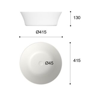 Lavabo sobre encimera AJAX Solid Surface Arcilla