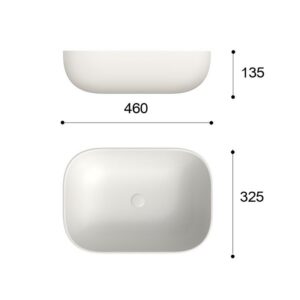 Lavabo sobre encimera HORUS Solid Surface Arcilla RAL 8000
