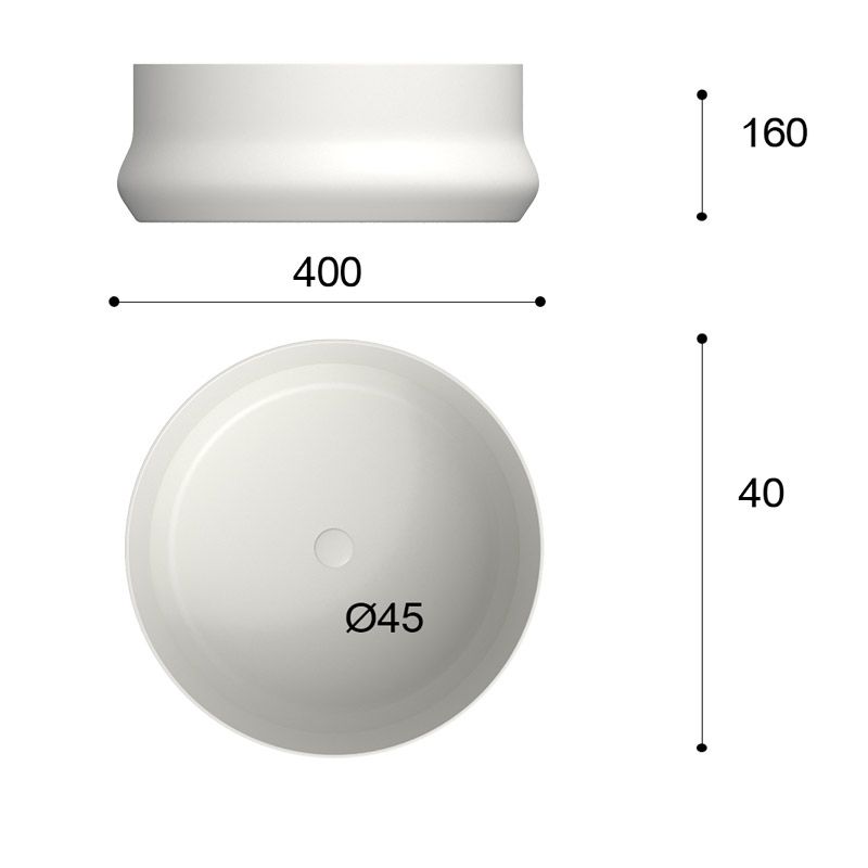 Lavabo sobre encimera GENIL Solid Surface - Imagen 4