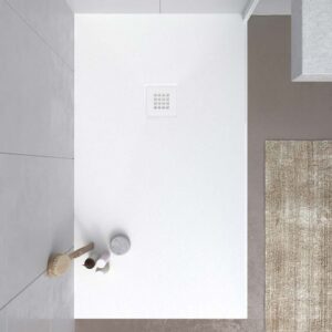 Plato ducha resina MYSTONE Blanco RAL 9003 y otros colores exclusivos textura pizarra antibacteriano y antideslizante