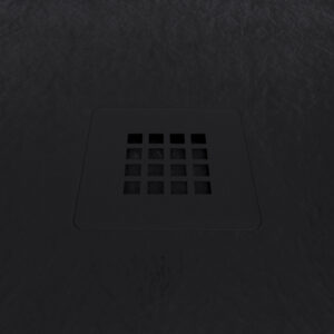 Plato ducha resina MYSTONE Negro RAL 9005 y colores exclusivos textura pizarra antibacteriano y antideslizante