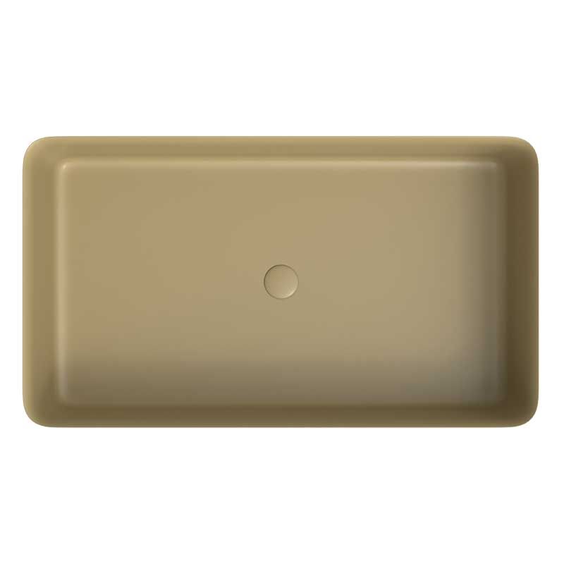 Lavabo sobre encimera FOGO Solid Surface Oliva - Imagen 3