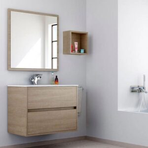 Mueble de baño SERENA suspendido 2 cajones con lavabo cerámico, color CAMBRI