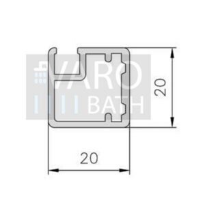 Fijo de
  ducha a medida mampara LINE S con perfilería enmarcada 3 cuerpos - Vidrio 4
  MM con tratamiento anti-cal incluido- Brazo sujeción acero inox.