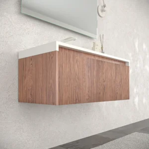 Mueble de baño BINARIO suspendido 2 cajones acabado  ABEDUL