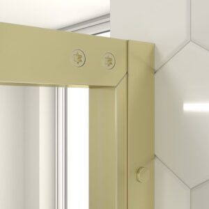 Fijo de
  ducha a medida mampara LINE L con perfilería enmarcada 3 cuerpos - Vidrio 4
  MM con tratamiento anti-cal incluido- Brazo sujeción acero inox