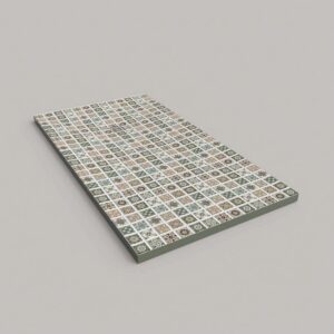 Plato de ducha resina textura pizarra. Efecto en Hidráulico Rivet- antideslizante STONE 3D moderno
