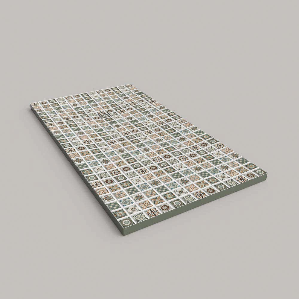 Plato de ducha resina textura pizarra. Efecto en Hidráulico Rivet- antideslizante STONE 3D moderno - Imagen 2
