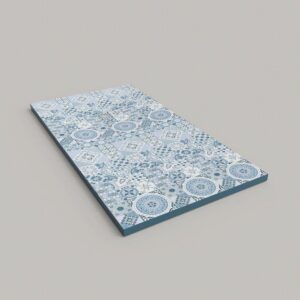 Plato de ducha resina textura pizarra. Efecto en Hidráulico Star Blue - antideslizante STONE 3D moderno