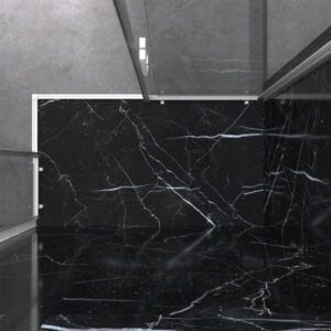 Plato de ducha resina textura pizarra. Efecto en Mármol Negro Marquina y otros acabados - antideslizante STONE 3D moderno
