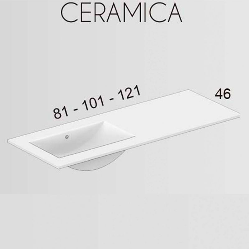 Mueble de baño ZARINA suspendido 2 cajones - 2 huecos con lavabo cerámico - Imagen 5
